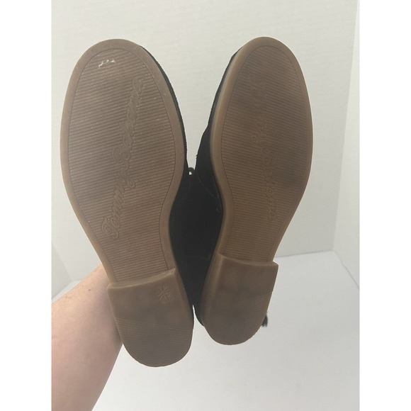 Tommy Bahama EVERT Black Suede Leather Lace Up Ankle Boots Women's SZ 9.5 - Picture 4 of 7